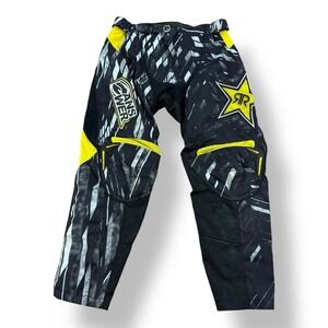 Answer Racing Rockstar Youth Size 26 Motocross Pants Black Yellow Energy Drink